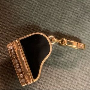 FINAL PRICE!Juicy Couture grand piano charm black enamel, gold tone,moveable top